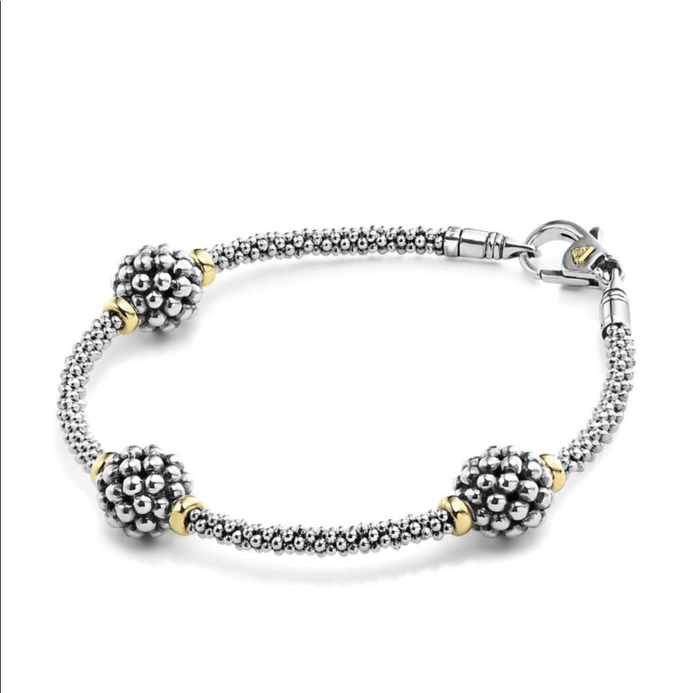 Lagos Sterling Silver Bracelet w/ Caviar Stations